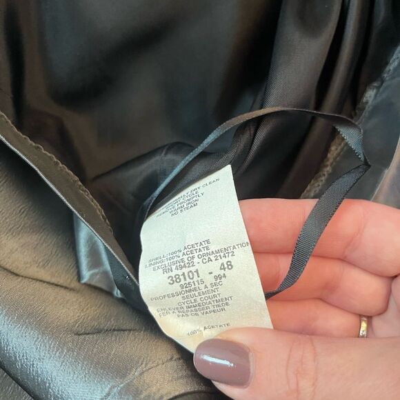 Gunne Sax for Jessica McClintock Dark Gray Metallic Maxi Skirt - Picture 8 of 8